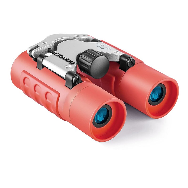 Obuby Real Binoculars for Kids Gifts for 3-12 Years Boys Girls 8x21 High-Resolution Optics Mini Compact Binocular Toys Shockproof Folding Small Telescope for Bird Watching,Travel, Camping,Red - Image 1